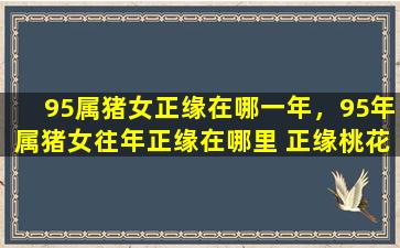 95属猪女正缘在哪一年，95年属猪女往年正缘在哪里 正缘桃花是谁